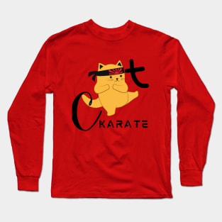 Cute KARATE Cat Long Sleeve T-Shirt